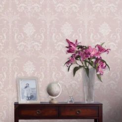 Laura Ashley Josette Amethyst Damask Smooth Wallpaper -Paint and Painting Supplies Store laura ashley josette amethyst damask smooth wallpaper5011583467871 20i bq
