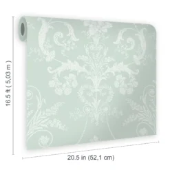 Laura Ashley Josette Duck Egg Damask Smooth Wallpaper -Paint and Painting Supplies Store laura ashley josette duck egg damask smooth wallpaper5011583467840 02t bq
