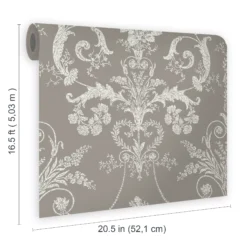 Laura Ashley Josette Steel Damask Smooth Wallpaper -Paint and Painting Supplies Store laura ashley josette steel damask smooth wallpaper5011583467932 02t bq