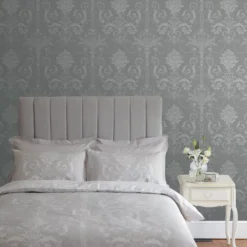 Laura Ashley Josette Steel Damask Smooth Wallpaper -Paint and Painting Supplies Store laura ashley josette steel damask smooth wallpaper5011583467932 21i bq