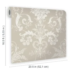 Laura Ashley Josette White & Dove Grey Damask Smooth Wallpaper -Paint and Painting Supplies Store laura ashley josette white dove grey damask smooth wallpaper5011583467789 02t bq