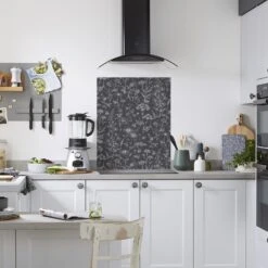 Laura Ashley Lisette Charcoal Silhouette Floral Glass Splashback, (H)750mm (W)600mm (T)6mm -Paint and Painting Supplies Store laura ashley lisette charcoal silhouette floral glass splashback h 750mm w 600mm t 6mm5060729155479 02i bq