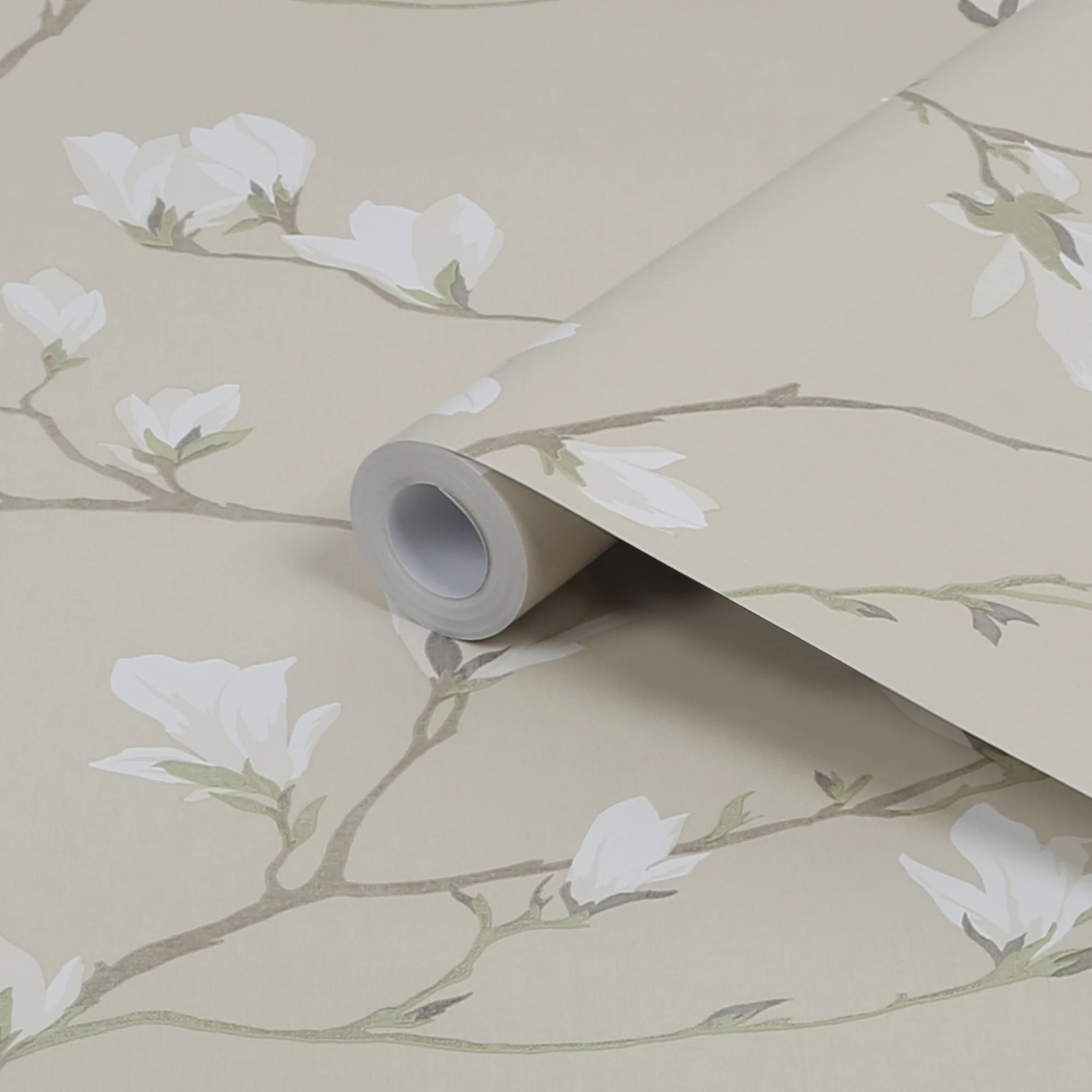 Laura Ashley Magnolia Grove Neutral Floral Smooth Wallpaper 3 Laura Ashley Magnolia Grove Neutral Floral Smooth Wallpaper