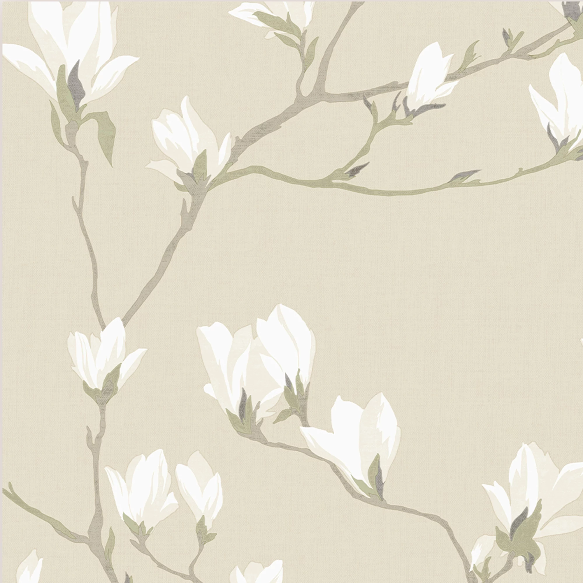 Laura Ashley Magnolia Grove Neutral Floral Smooth Wallpaper 4 Laura Ashley Magnolia Grove Neutral Floral Smooth Wallpaper - Image 2