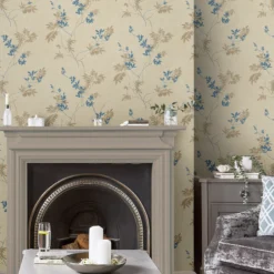 Laura Ashley Mari Gold Floral Smooth Wallpaper -Paint and Painting Supplies Store laura ashley mari gold floral smooth wallpaper5011583545722 20i bq