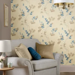 Laura Ashley Mari Gold Floral Smooth Wallpaper -Paint and Painting Supplies Store laura ashley mari gold floral smooth wallpaper5011583545722 21i bq