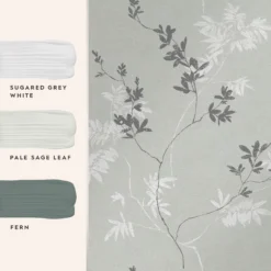 Laura Ashley Mari Green Floral Smooth Wallpaper -Paint and Painting Supplies Store laura ashley mari green floral smooth wallpaper5011583545692 03t bq