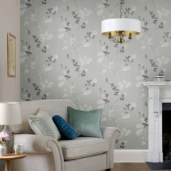 Laura Ashley Mari Green Floral Smooth Wallpaper -Paint and Painting Supplies Store laura ashley mari green floral smooth wallpaper5011583545692 21i bq