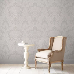 Laura Ashley Martigues Moonbeam Damask Smooth Wallpaper -Paint and Painting Supplies Store laura ashley martigues moonbeam damask smooth wallpaper5011583487169 20i bq