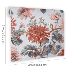 Laura Ashley Maryam Crimson Floral Smooth Wallpaper -Paint and Painting Supplies Store laura ashley maryam crimson floral smooth wallpaper5011583486926 02t bq