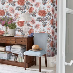 Laura Ashley Maryam Crimson Floral Smooth Wallpaper -Paint and Painting Supplies Store laura ashley maryam crimson floral smooth wallpaper5011583486926 20i bq
