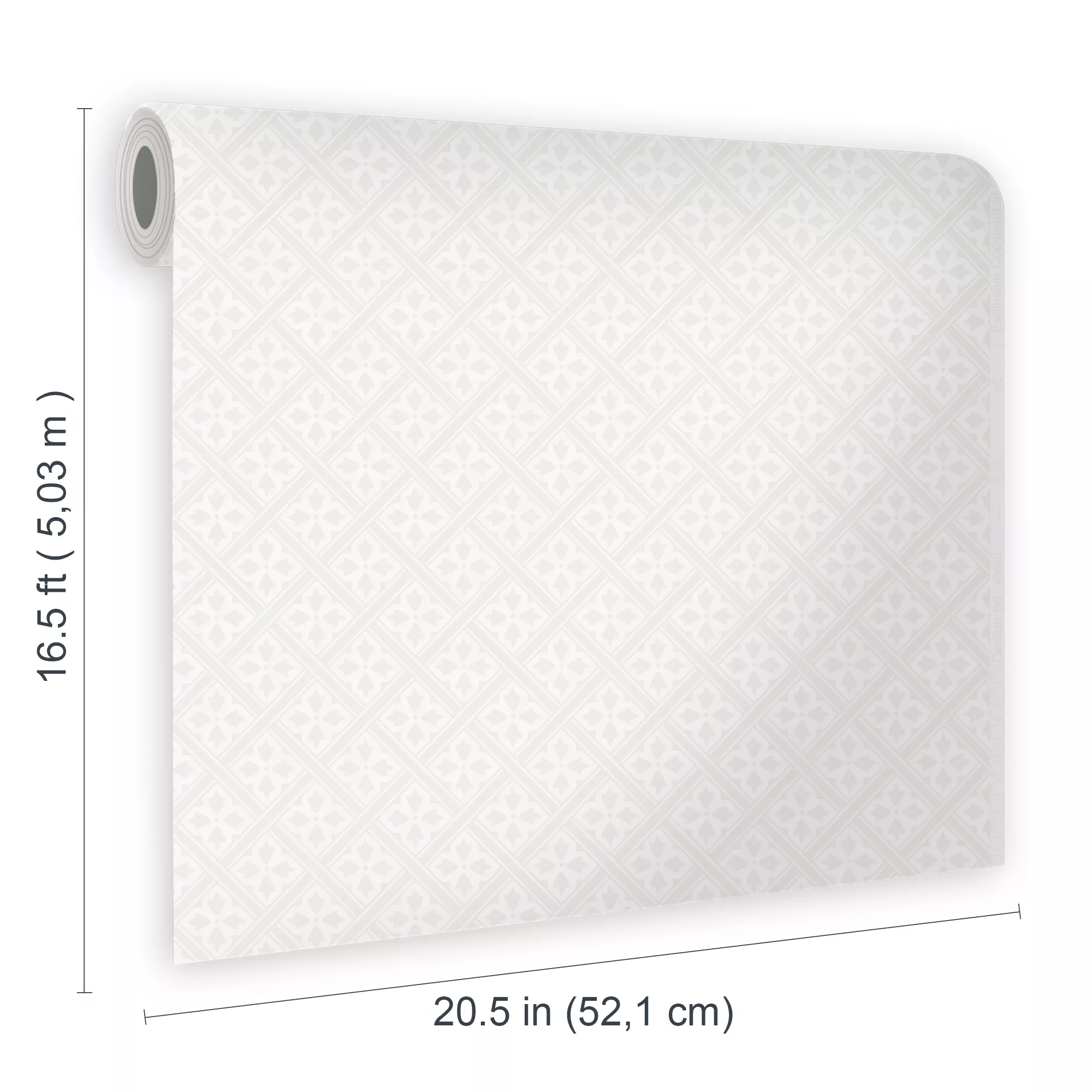 Laura Ashley Mr Jones White Geometric Smooth Wallpaper 8 Laura Ashley Mr Jones White Geometric Smooth Wallpaper - Image 6