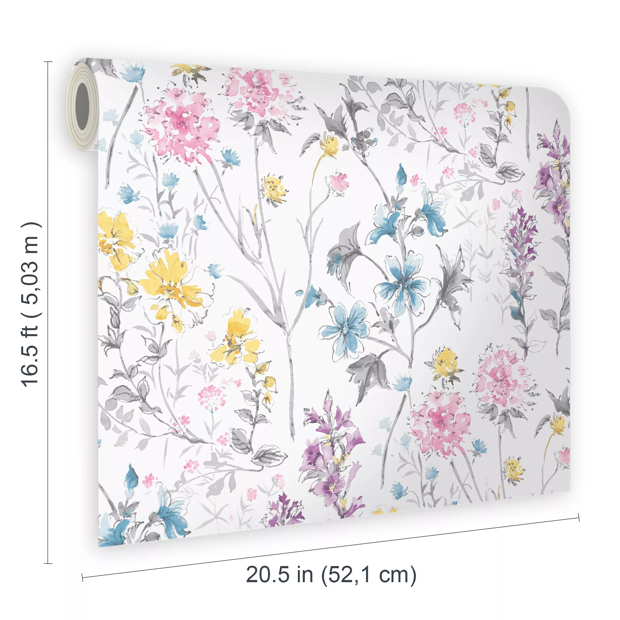 Laura Ashley Multicolour Wild Meadow Smooth Wallpaper 8 Laura Ashley Multicolour Wild Meadow Smooth Wallpaper - Image 6