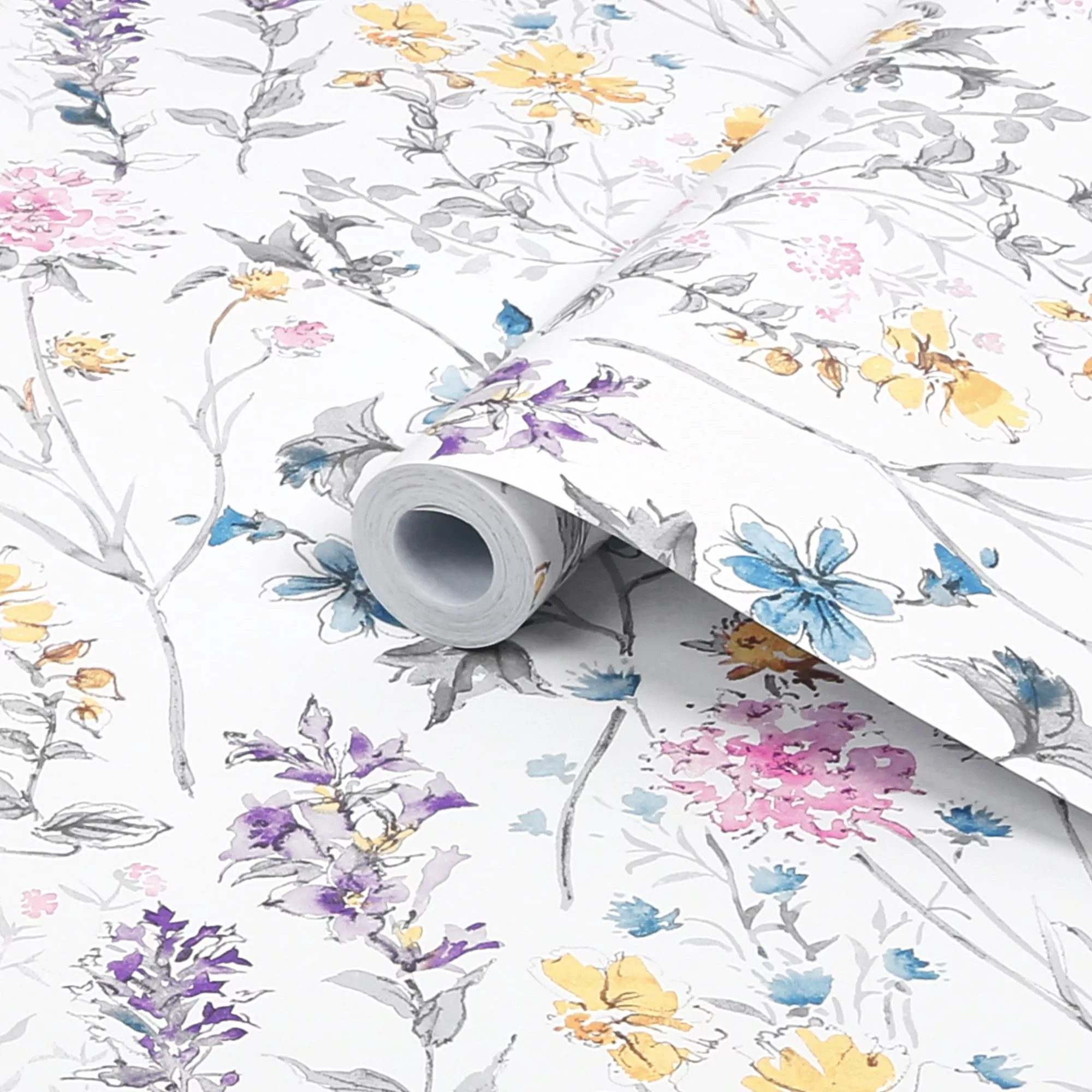Laura Ashley Multicolour Wild Meadow Smooth Wallpaper 4 Laura Ashley Multicolour Wild Meadow Smooth Wallpaper - Image 2