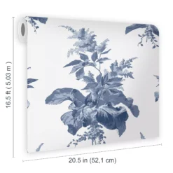 Laura Ashley Narberth Blue Leaves Smooth Wallpaper -Paint and Painting Supplies Store laura ashley narberth blue leaves smooth wallpaper5011583546026 02t bq
