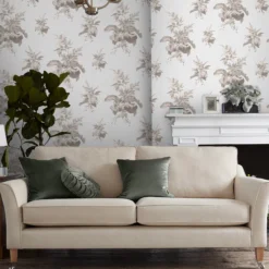 Laura Ashley Narberth Grey Leaves Smooth Wallpaper -Paint and Painting Supplies Store laura ashley narberth grey leaves smooth wallpaper5011583545999 20i bq