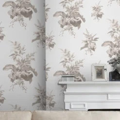 Laura Ashley Narberth Grey Leaves Smooth Wallpaper -Paint and Painting Supplies Store laura ashley narberth grey leaves smooth wallpaper5011583545999 21i bq