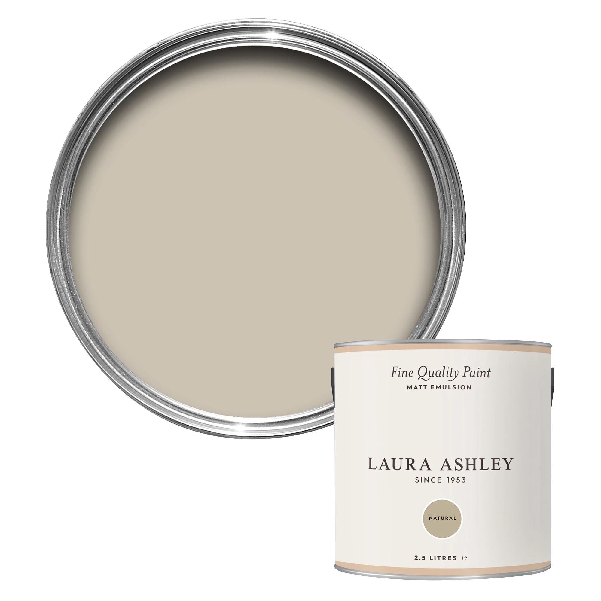 Laura Ashley Natural Matt Emulsion Paint, 2.5L 3 Laura Ashley Natural Matt Emulsion Paint, 2.5L