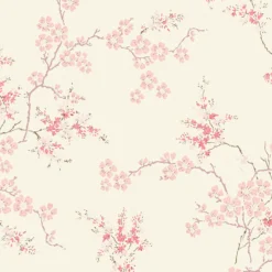 Laura Ashley Oriental Blush Blossom Smooth Wallpaper