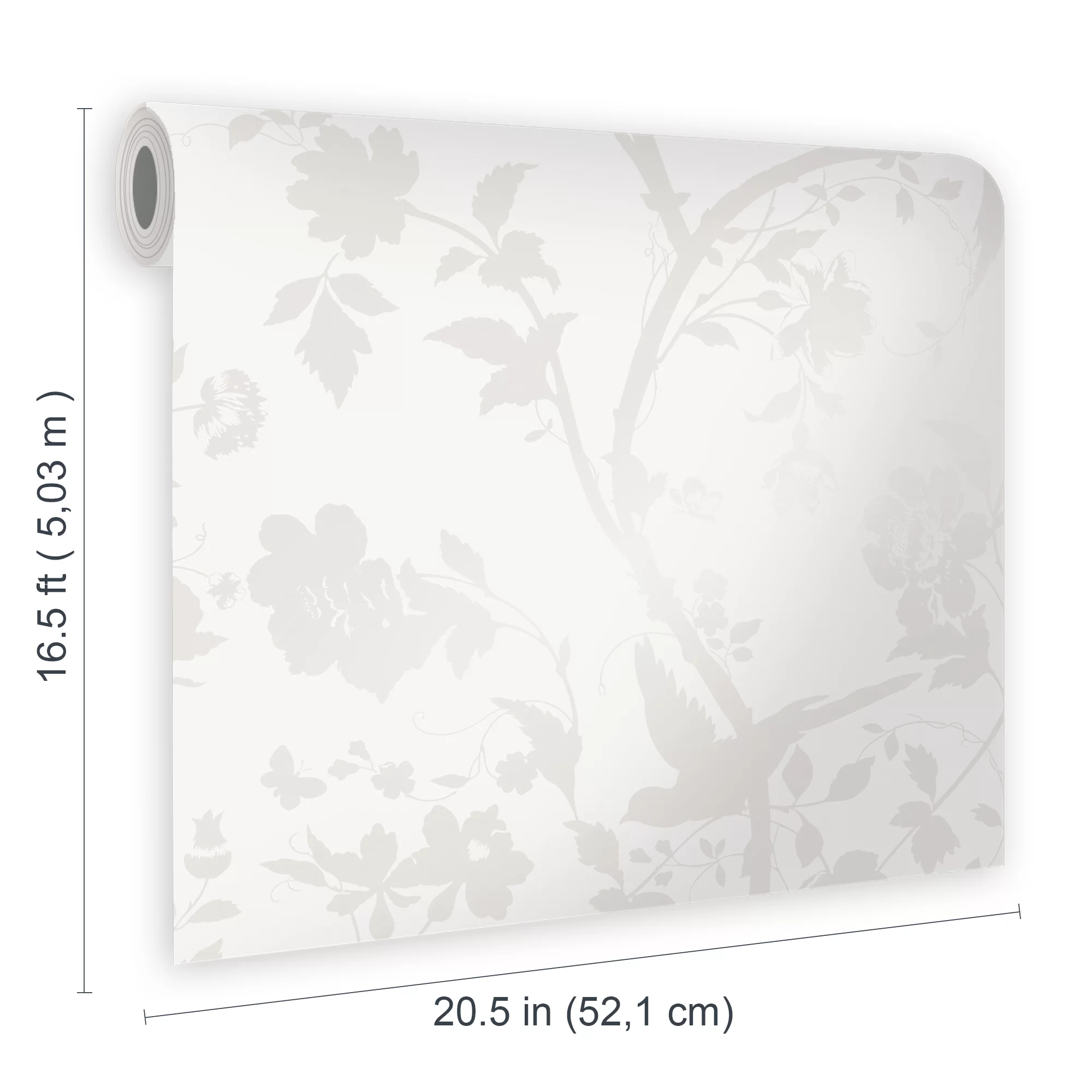 Laura Ashley Oriental Pearlescent White Garden Smooth Wallpaper 8 Laura Ashley Oriental Pearlescent White Garden Smooth Wallpaper - Image 6