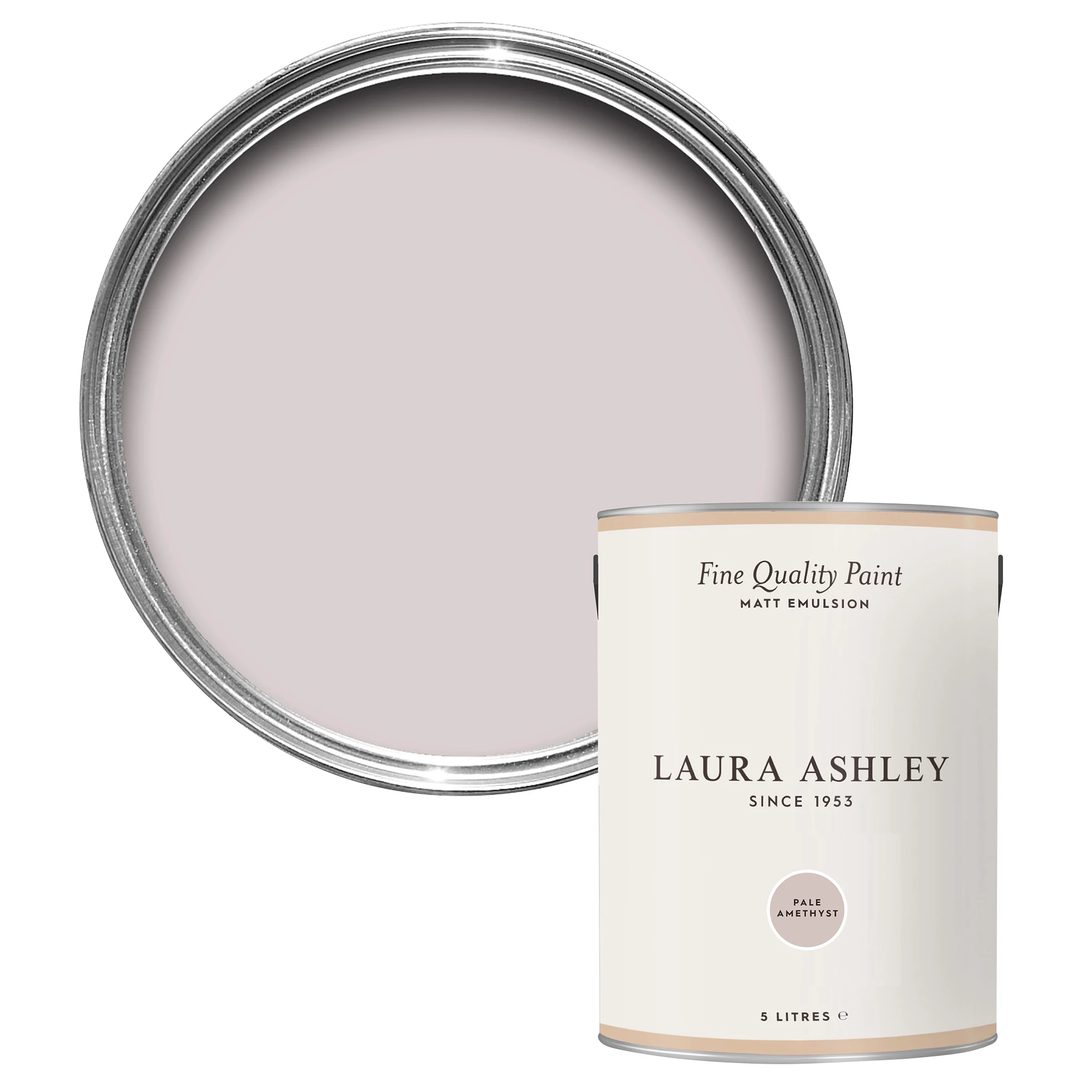 Laura Ashley Pale Amethyst Matt Emulsion Paint, 5L 3 Laura Ashley Pale Amethyst Matt Emulsion Paint, 5L