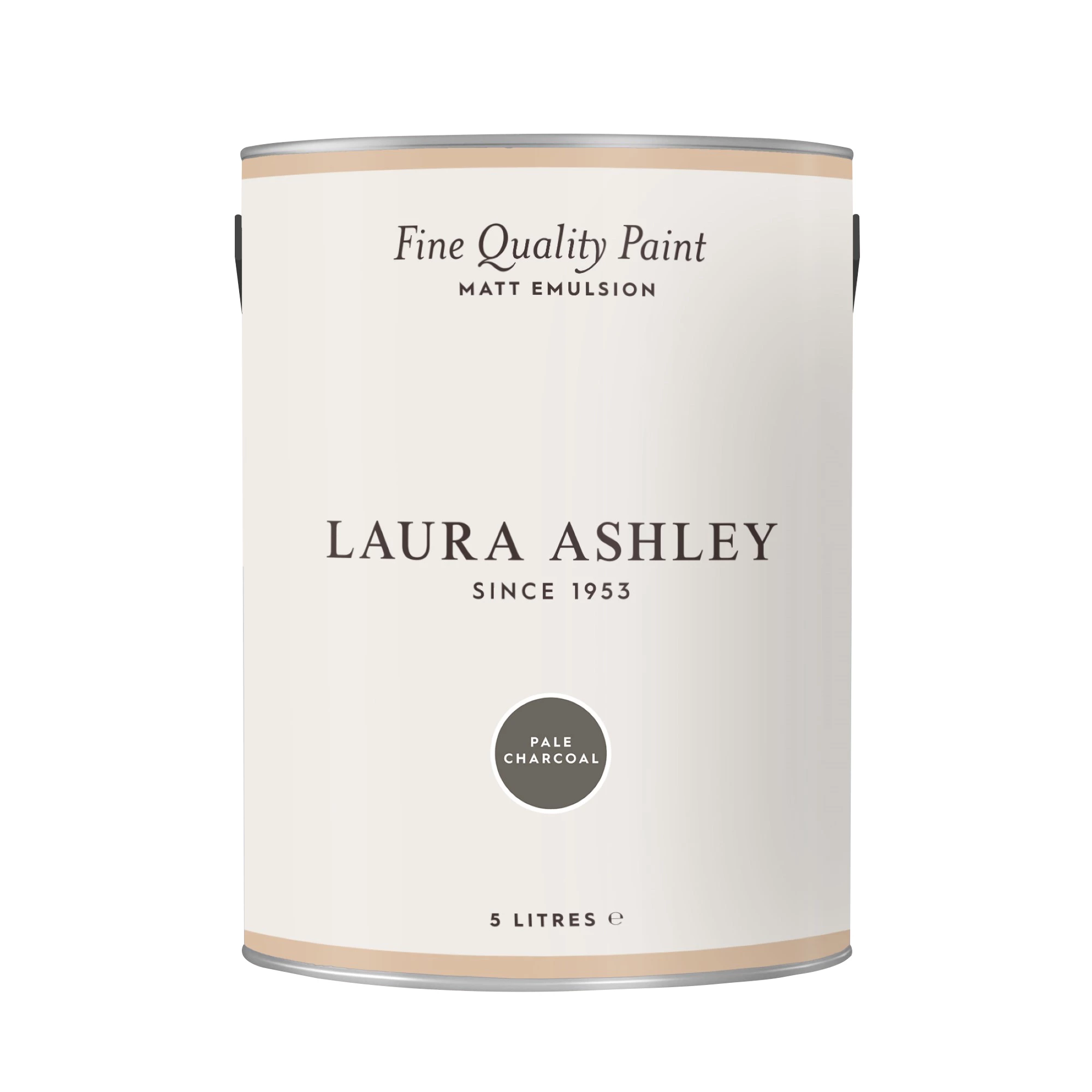 Laura Ashley Pale Charcoal Matt Emulsion Paint, 5L 4 Laura Ashley Pale Charcoal Matt Emulsion Paint, 5L - Image 2