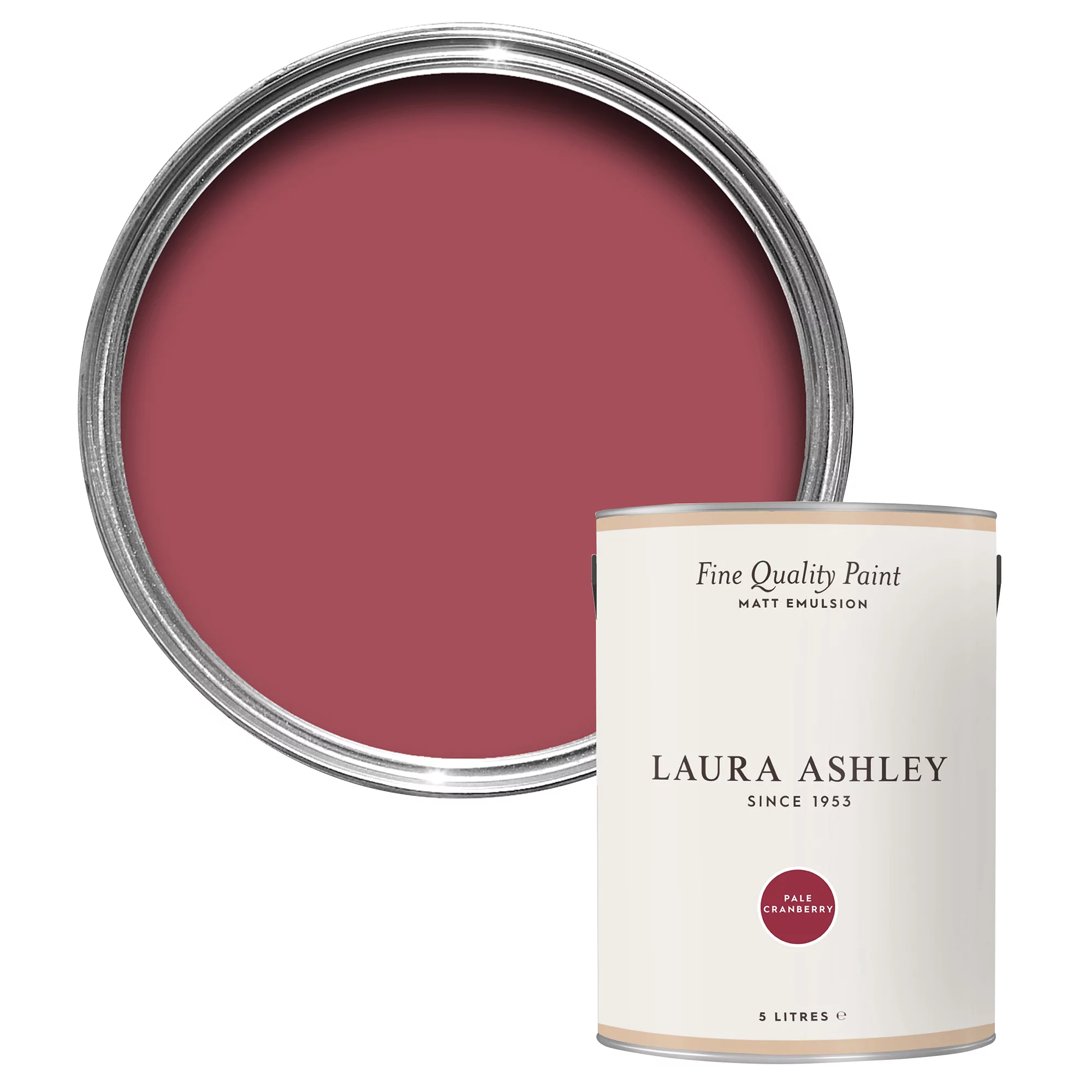 Laura Ashley Pale Cranberry Matt Emulsion Paint, 5L 3 Laura Ashley Pale Cranberry Matt Emulsion Paint, 5L