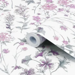 Laura Ashley Pale Iris Wild Meadow Smooth Wallpaper -Paint and Painting Supplies Store laura ashley pale iris wild meadow smooth wallpaper5011583467307 36c bq