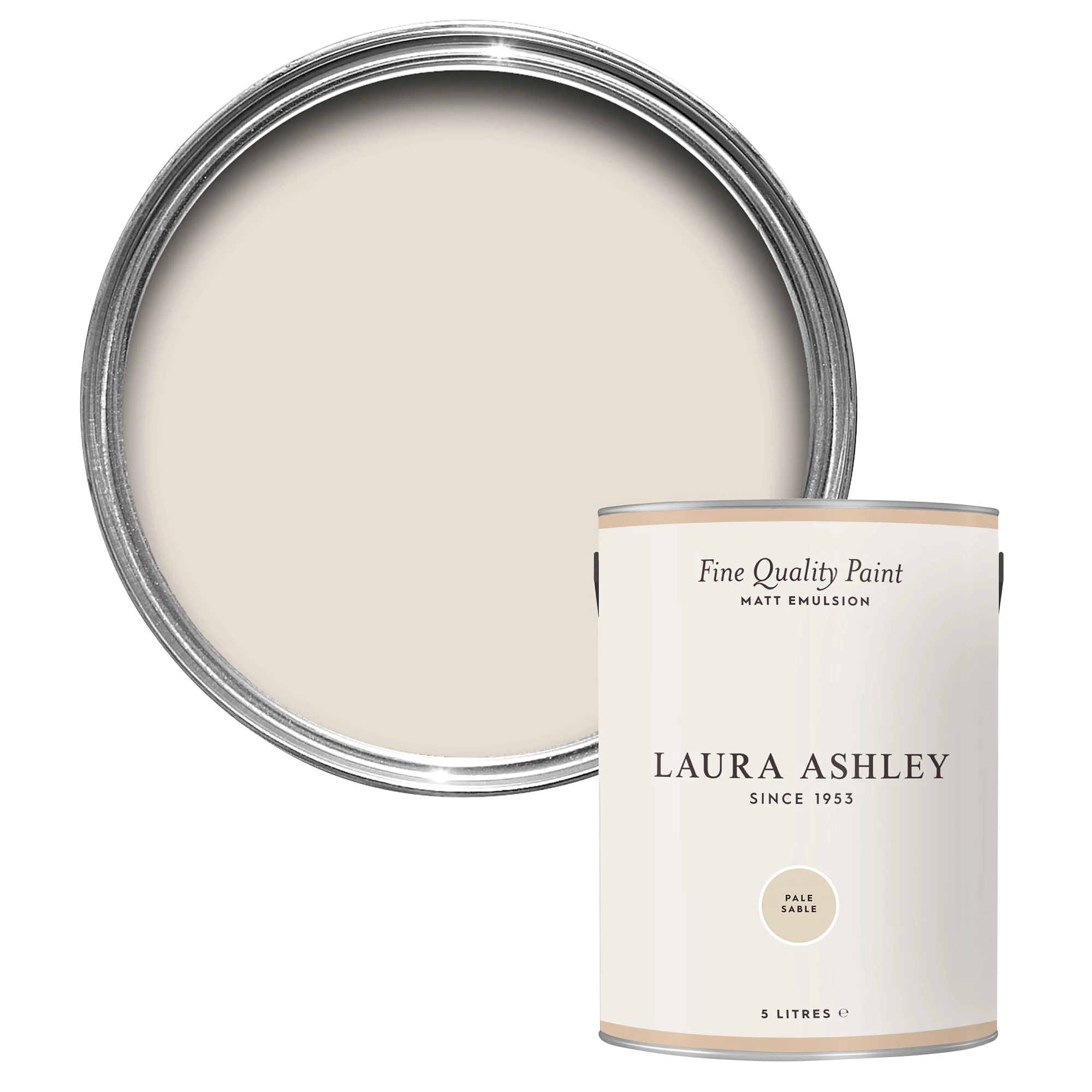 Laura Ashley Pale Sable Matt Emulsion Paint, 5L 3 Laura Ashley Pale Sable Matt Emulsion Paint, 5L