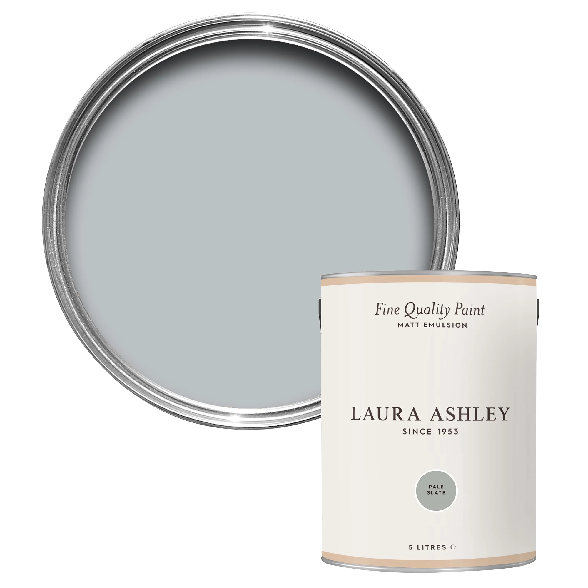 Laura Ashley Pale Slate Matt Emulsion Paint, 5L 3 Laura Ashley Pale Slate Matt Emulsion Paint, 5L