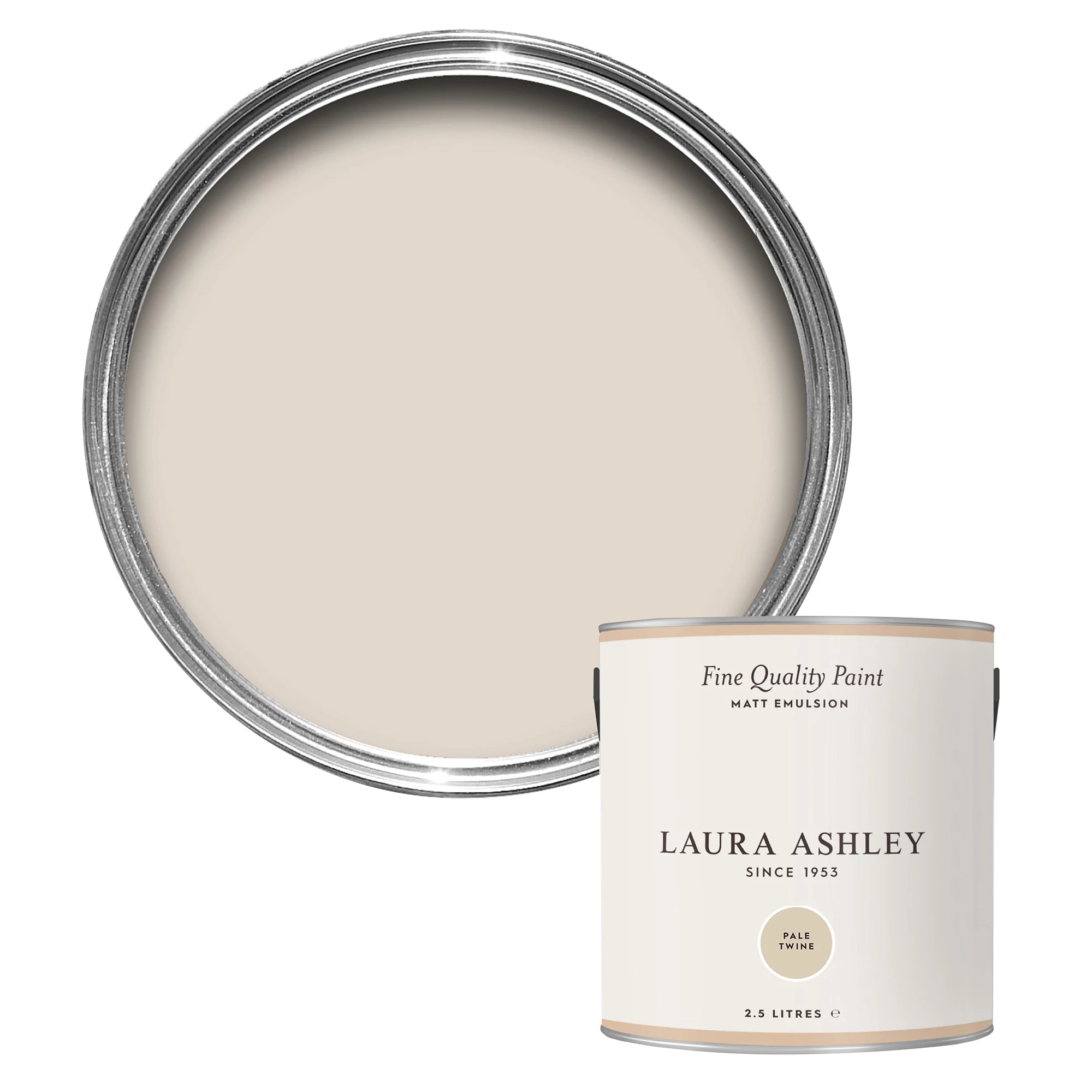 Laura Ashley Pale Twine Matt Emulsion Paint, 2.5L 3 Laura Ashley Pale Twine Matt Emulsion Paint, 2.5L