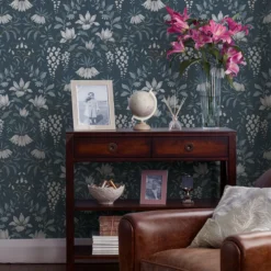 Laura Ashley Parterre Dark Seaspray Damask Smooth Wallpaper -Paint and Painting Supplies Store laura ashley parterre dark seaspray damask smooth wallpaper5011583468564 21i bq