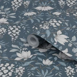 Laura Ashley Parterre Dark Seaspray Damask Smooth Wallpaper -Paint and Painting Supplies Store laura ashley parterre dark seaspray damask smooth wallpaper5011583468564 36c bq