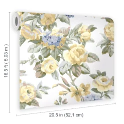 Laura Ashley Pembrey Yellow Floral Smooth Wallpaper 13 Laura Ashley Pembrey Yellow Floral Smooth Wallpaper -Paint and Painting Supplies Store laura ashley pembrey yellow floral smooth wallpaper5011583523904 02t bq
