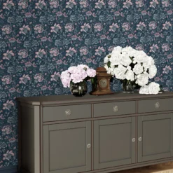 Laura Ashley Portia Dark Seaspray Floral Smooth Wallpaper -Paint and Painting Supplies Store laura ashley portia dark seaspray floral smooth wallpaper5011583486803 20i bq