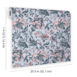 Laura Ashley Portia Pale Slate Floral Smooth Wallpaper -Paint and Painting Supplies Store laura ashley portia pale slate floral smooth wallpaper5011583486834 02t bq