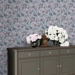 Laura Ashley Portia Pale Slate Floral Smooth Wallpaper -Paint and Painting Supplies Store laura ashley portia pale slate floral smooth wallpaper5011583486834 21i bq
