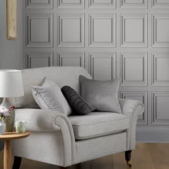 Laura Ashley Redbrook Wood Panel Silver Brick / Wood Effect Smooth Wallpaper -Paint and Painting Supplies Store laura ashley redbrook wood panel silver brick wood effect smooth wallpaper5011583545845 20i bq