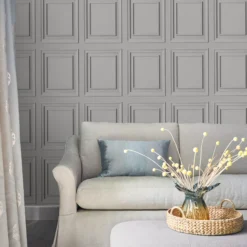 Laura Ashley Redbrook Wood Panel Silver Brick / Wood Effect Smooth Wallpaper -Paint and Painting Supplies Store laura ashley redbrook wood panel silver brick wood effect smooth wallpaper5011583545845 21i bq