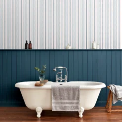 Laura Ashley Romantic Opulence Blue Stripe Smooth Wallpaper -Paint and Painting Supplies Store laura ashley romantic opulence blue stripe smooth wallpaper5011583493191 21i bq