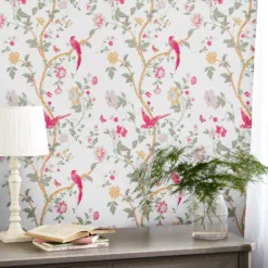 Laura Ashley Romantic Opulence Pink Animal Smooth Wallpaper -Paint and Painting Supplies Store laura ashley romantic opulence pink animal smooth wallpaper5011583492682 21i bq