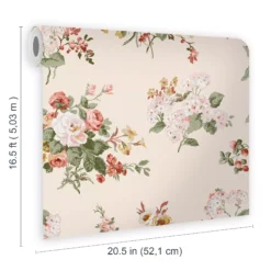 Laura Ashley Rosemore Pale Sable Floral Smooth Wallpaper -Paint and Painting Supplies Store laura ashley rosemore pale sable floral smooth wallpaper5011583486476 02t bq