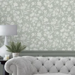 Laura Ashley Rye Sage Floral Smooth Wallpaper -Paint and Painting Supplies Store laura ashley rye sage floral smooth wallpaper5011583546149 21i bq