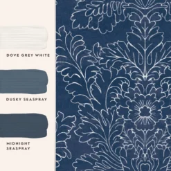 Laura Ashley Silchester Blue Contemporary Smooth Wallpaper -Paint and Painting Supplies Store laura ashley silchester blue contemporary smooth wallpaper5011583546057 03t bq