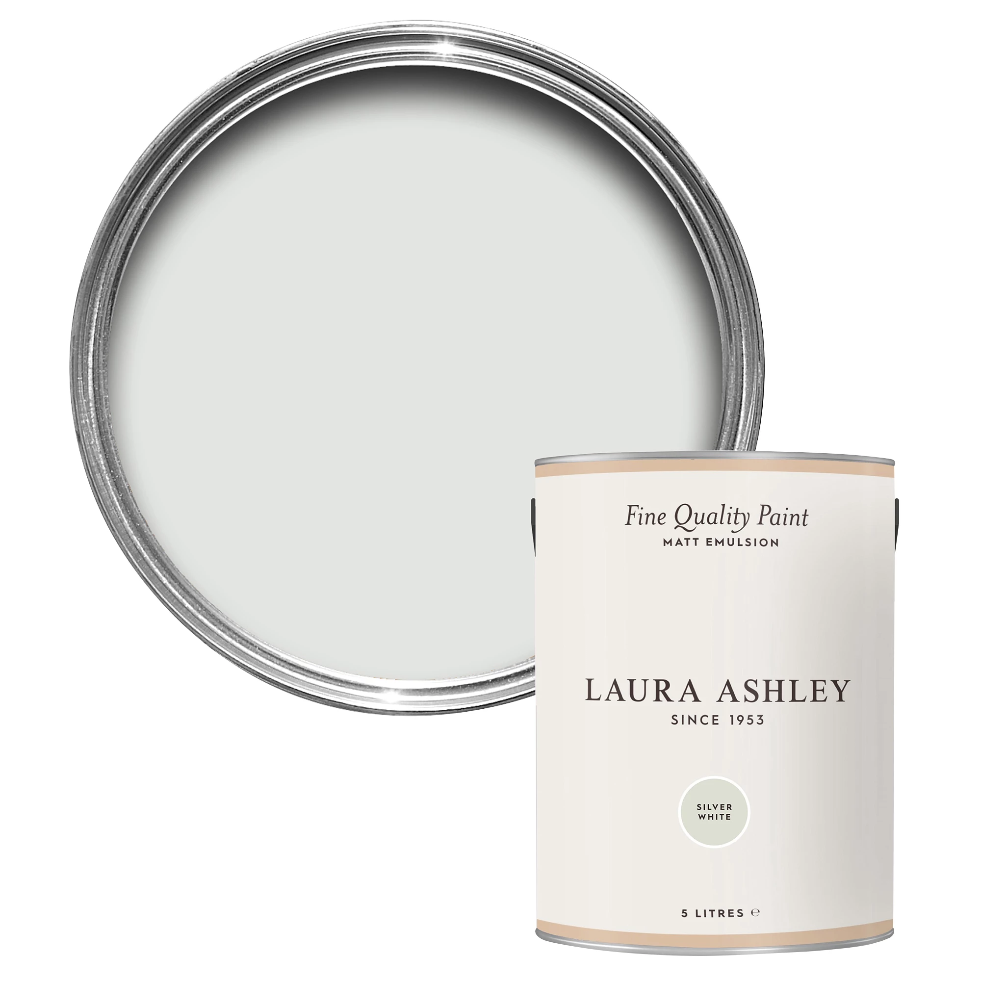 Laura Ashley Silver White Matt Emulsion Paint, 5L 3 Laura Ashley Silver White Matt Emulsion Paint, 5L