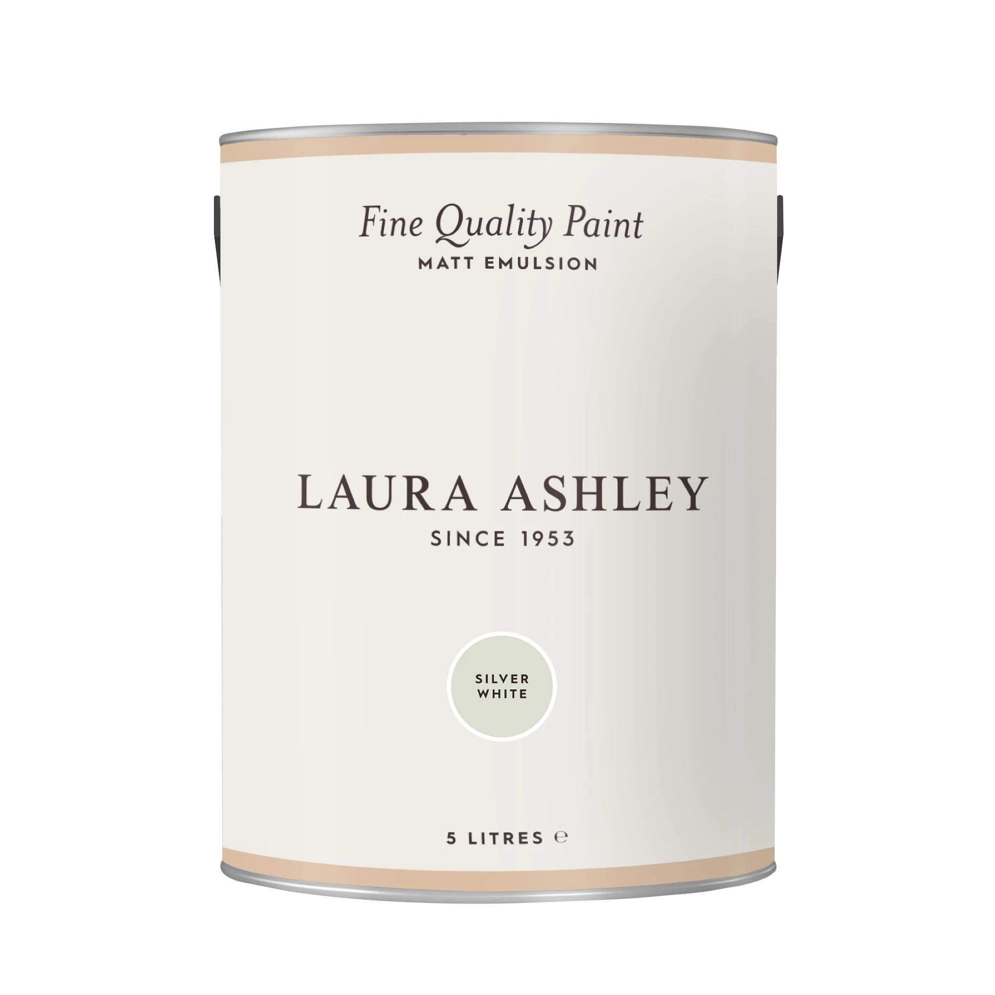 Laura Ashley Silver White Matt Emulsion Paint, 5L 4 Laura Ashley Silver White Matt Emulsion Paint, 5L - Image 2