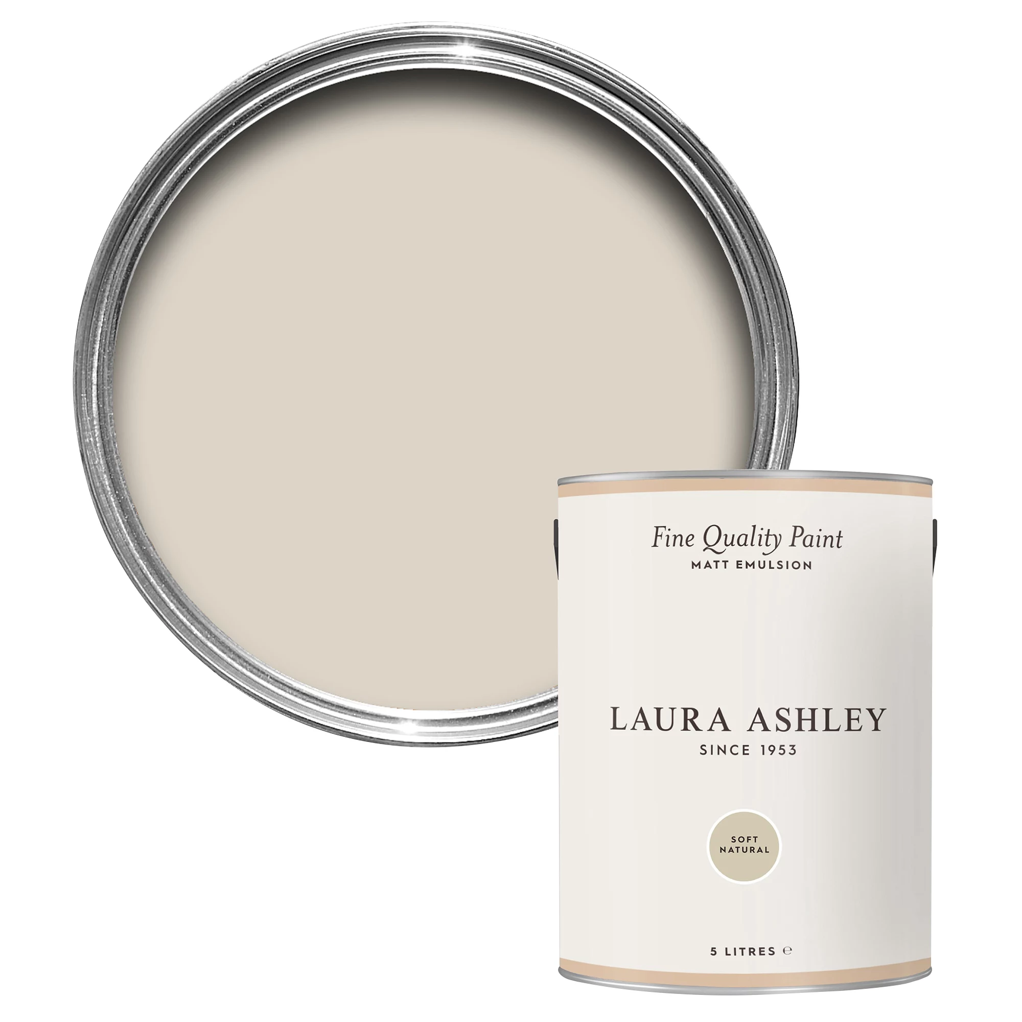 Laura Ashley Soft Natural Matt Emulsion Paint, 5L 3 Laura Ashley Soft Natural Matt Emulsion Paint, 5L