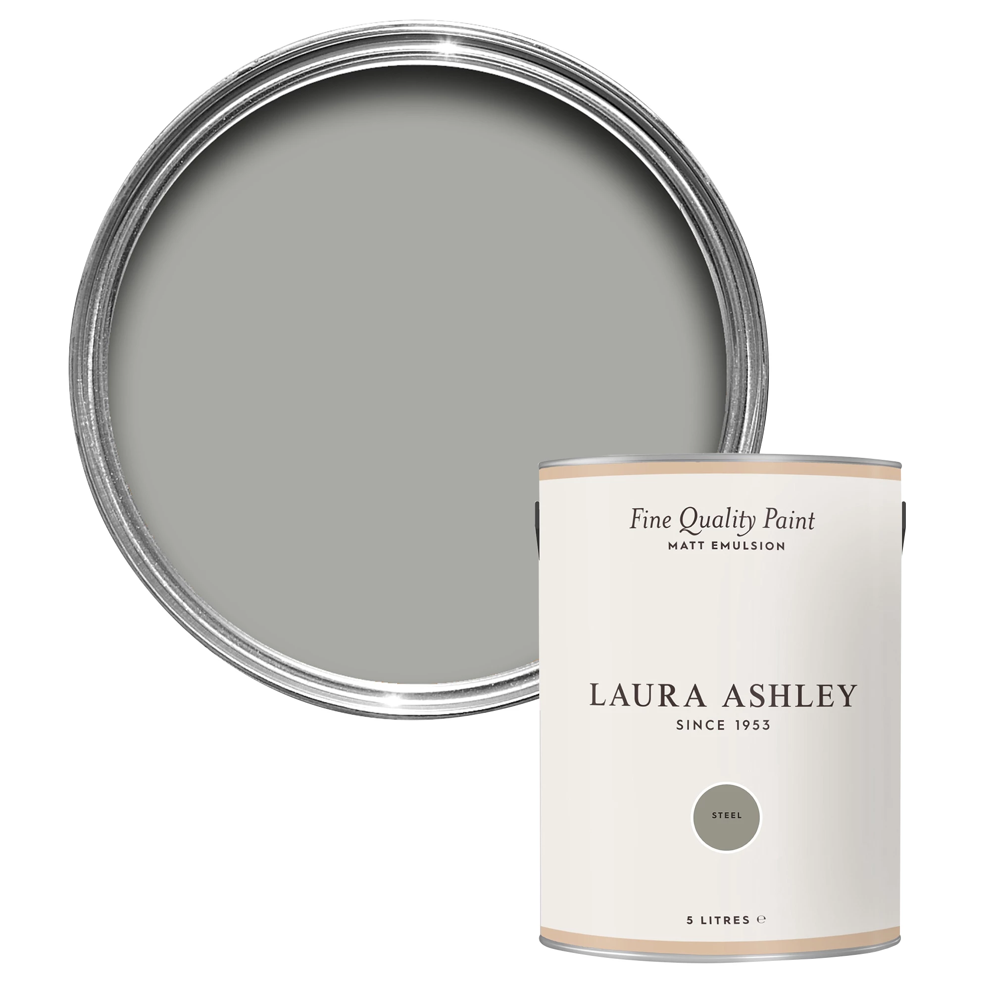 Laura Ashley Steel Matt Emulsion Paint, 5L 3 Laura Ashley Steel Matt Emulsion Paint, 5L