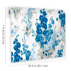 Laura Ashley Stocks Blue Sky Floral Smooth Wallpaper -Paint and Painting Supplies Store laura ashley stocks blue sky floral smooth wallpaper5011583492835 02t bq
