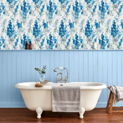 Laura Ashley Stocks Blue Sky Floral Smooth Wallpaper -Paint and Painting Supplies Store laura ashley stocks blue sky floral smooth wallpaper5011583492835 21i bq